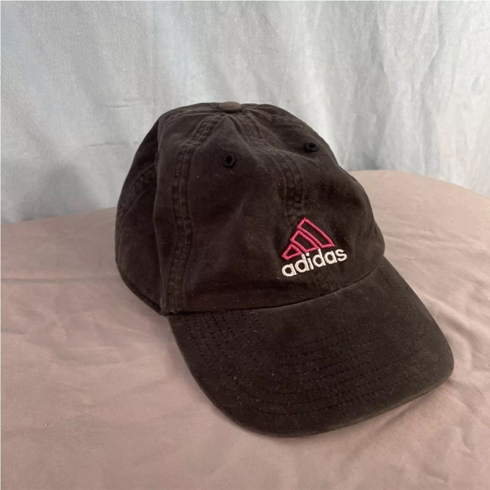 ADIDAS Hat Womens Renew Y2k Cap Hook Loop Adjust Pink Trefoil Panel Baseball NEW